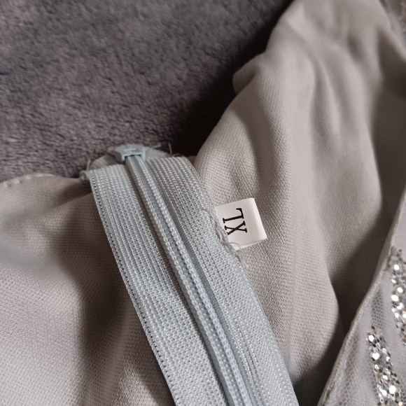 Icy Princess Silver Glitter & Gray Long Sleeve Event Evening Dress Size XL - Picture 10 of 10